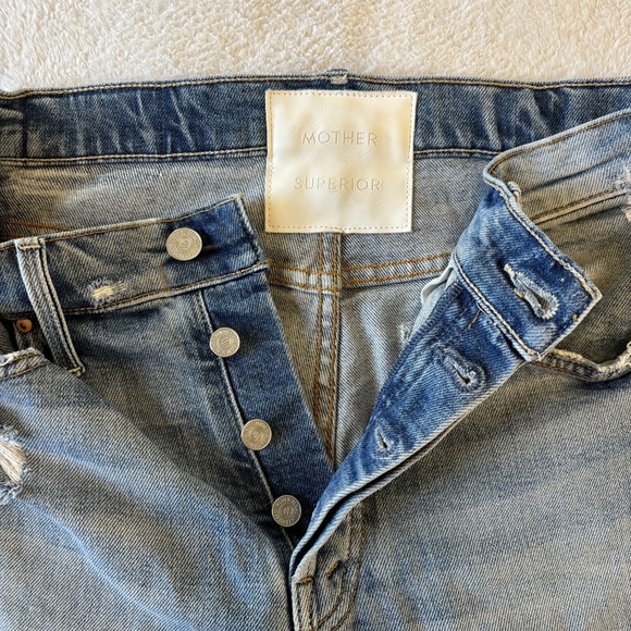 Mother The Tomcat Women's Jeans Size 27 The Confession Wash Distressed Blue - Picture 5 of 16